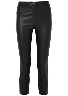 Isabel Marant - Mofira cropped leather skinny pants - Black - FR 38