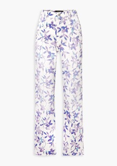 Isabel Marant - Nadege floral-print high-rise straight-leg jeans - Purple - FR 34