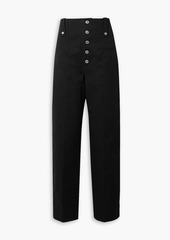 Isabel Marant - Narlena cotton-twill straight-leg pants - Black - FR 38