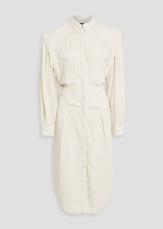 Isabel Marant - Naveen Lyocell-twill midi shirt dress - White - FR 40