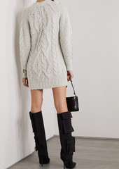 Isabel Marant - Nazae cutout cable-knit mini dress - Gray - FR 36