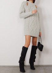 Isabel Marant - Nazae cutout cable-knit mini dress - Gray - FR 36