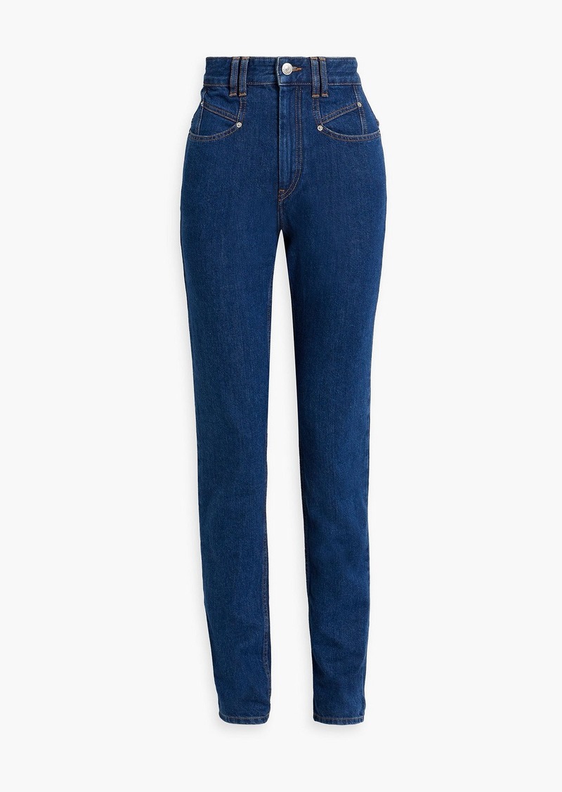 Isabel Marant - Nominic high-rise slim-leg jeans - Blue - FR 34