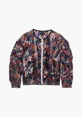 Isabel Marant - Ophia ruched floral-print shell bomber jacket - Blue - FR 38