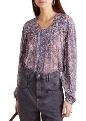Isabel Marant - Orionea gathered floral-print silk-crepon blouse - Multicolor - FR 34