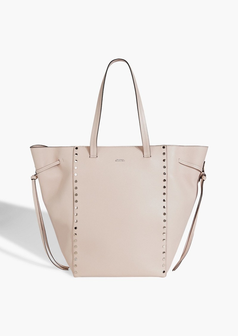 Isabel Marant - Oskan studded pebbled-leather tote - Pink - OneSize