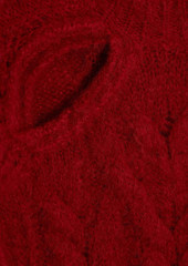 Isabel Marant - Palima cutout cable-knit mohair-blend sweater - Red - FR 34