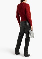 Isabel Marant - Palima cutout cable-knit mohair-blend sweater - Red - FR 34