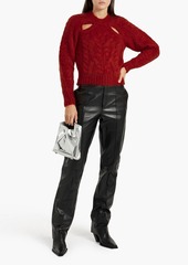 Isabel Marant - Palima cutout cable-knit mohair-blend sweater - Red - FR 34