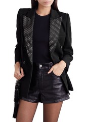 Isabel Marant - Paryam double-breasted crystal-embellished wool blazer - Black - FR 36