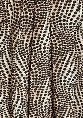 Isabel Marant - Pleated printed silk-blend crepe de chine skirt - Neutral - FR 34