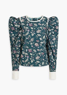 Isabel Marant - Printed cotton-poplin blouse - Green - FR 34