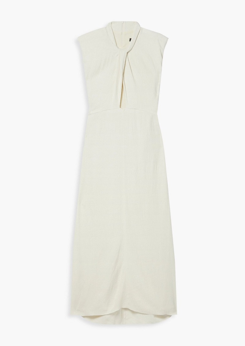 Isabel Marant - Rabea cutout crinkled-crepe midi dress - White - FR 36