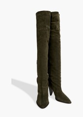 Isabel Marant - Riria over-the-knee suede boots - Green - EU 36