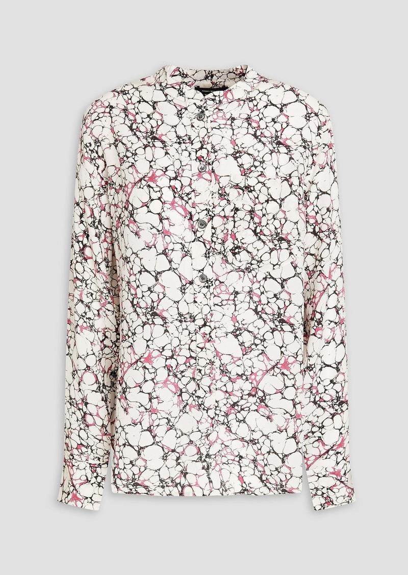 Isabel Marant - Rusak printed silk crepe de chine shirt - White - FR 34