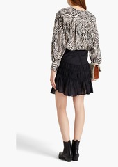 Isabel Marant - Sidney ruched ramie mini skirt - Black - FR 34