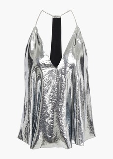 Isabel Marant - Silk-blend lamé camisole - Metallic - FR 38