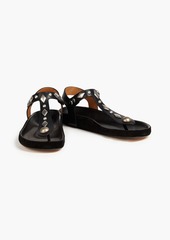 Isabel Marant - Suede-trimmed studded leather sandals - Black - EU 37