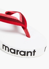Isabel Marant - Tae striped webbing flip flops - Red - EU 36