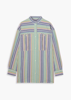 Isabel Marant - Taylor oversized striped cotton-poplin shirt - Purple - FR 34