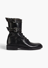 Isabel Marant - Teylon buckled studded leather combat boots - Black - EU 36