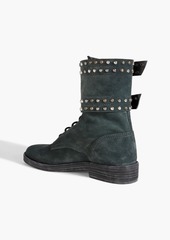 Isabel Marant - Teylon studded suede combat boots - Blue - EU 36