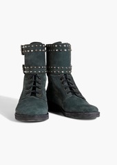 Isabel Marant - Teylon studded suede combat boots - Blue - EU 36