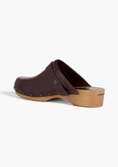 Isabel Marant - Thalie buckled studded leather clogs - Burgundy - EU 38