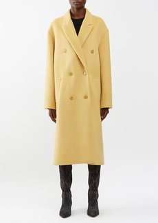 Isabel Marant - Theodore Double-breasted Wool-blend Coat - Womens - Light Yellow