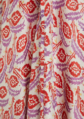 Isabel Marant - Tie-back printed silk crepe de chine halterneck midi dress - Red - FR 34