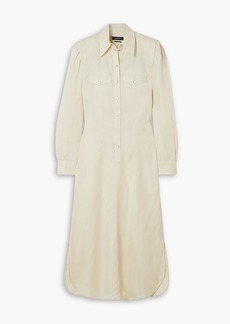 Isabel Marant - Tonina Lyocell satin-twill midi shirt dress - White - FR 34