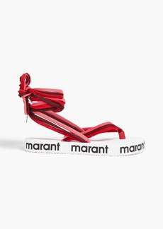 Isabel Marant - Tuoni striped webbing sandals - Red - EU 36