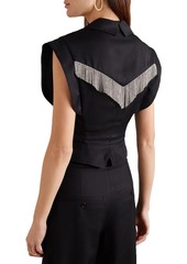 Isabel Marant - Udalia fringed Lyocell and cotton-blend vest - Black - FR 36