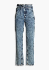 Isabel Marant - Acid-wash high-rise tapered jeans - Blue - FR 34