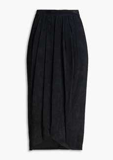Isabel Marant - Gathered corduroy midi skirt - Black - FR 34