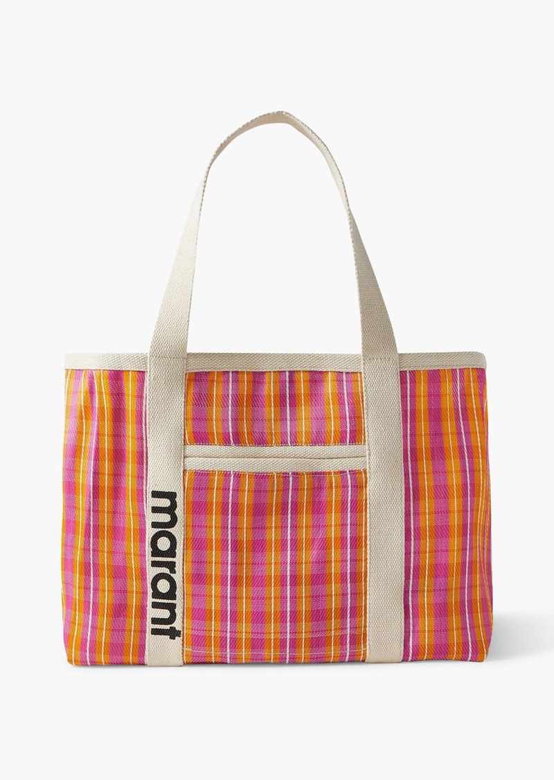 Isabel Marant - Warden striped canvas tote - Pink - OneSize