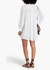Isabel Marant - Yacolt pintucked cotton-voile mini dress - White - FR 38