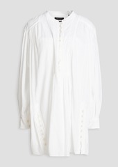 Isabel Marant - Yacolt pintucked cotton-voile mini dress - White - FR 38