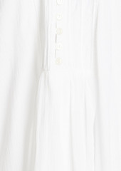 Isabel Marant - Yacolt pintucked cotton-voile mini dress - White - FR 36