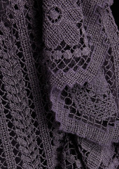 Isabel Marant - Zainos ruffled crocheted cotton blouse - Purple - 0