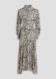 Isabel Marant - Zakae zebra-print silk-blend crepe de chine maxi dress - Animal print - FR 34
