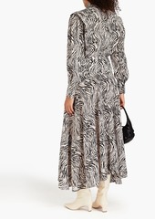 Isabel Marant - Zakae zebra-print silk-blend crepe de chine maxi dress - Animal print - FR 34