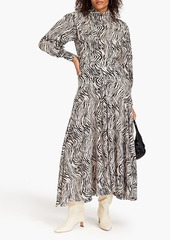 Isabel Marant - Zakae zebra-print silk-blend crepe de chine maxi dress - Animal print - FR 34