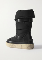 Isabel Marant - Zenora logo-appliquéd leather and padded shell snow boots - Black - EU 35