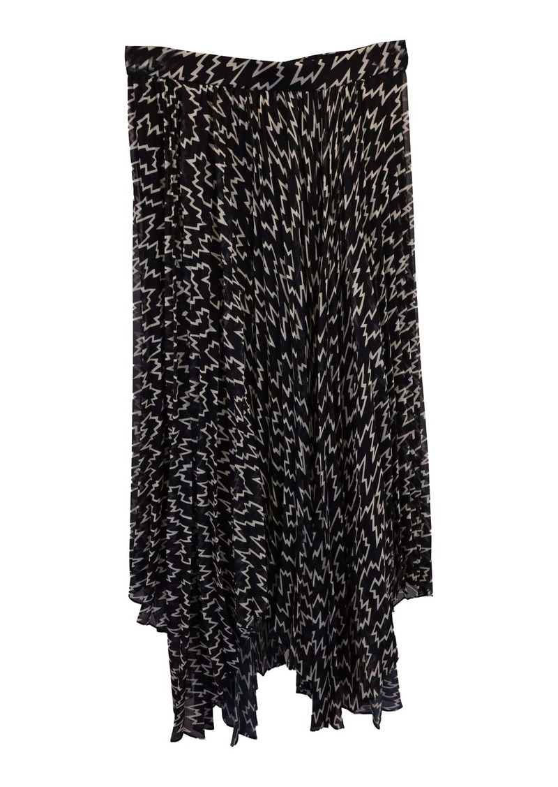 Isabel Marant Alena Printed Midi Skirt in Black Polyester