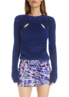Isabel Marant Alford Cutout Detail Sweater in Electric Blue at Nordstrom