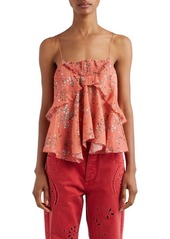 Isabel Marant Anissa Floral Cotton & Silk Chiffon Camisole