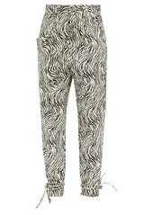 Isabel Marant Badeloisa high-rise zebra-print leather trousers