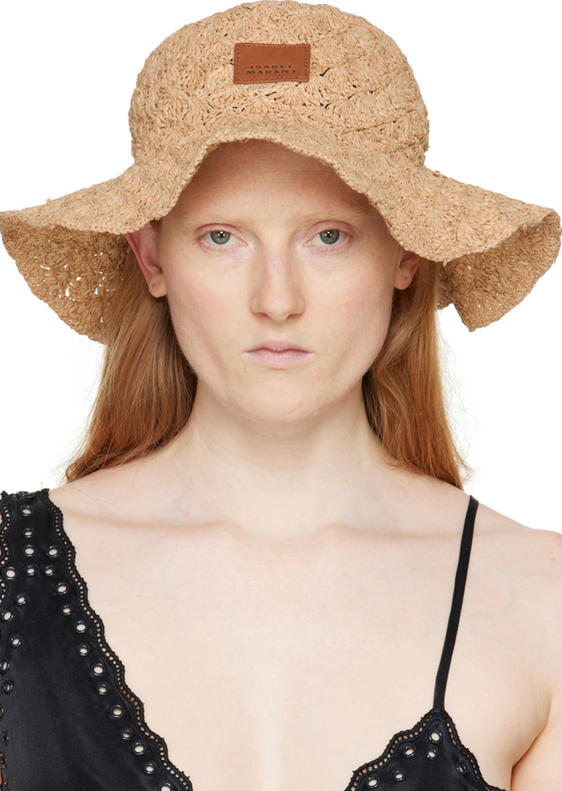 Isabel Marant Beige Tulum Raffia Hat