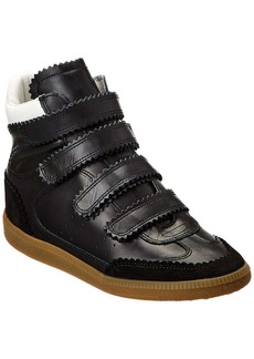 Isabel Marant Bilsy Leather & Suede High-Top Wedge Sneaker